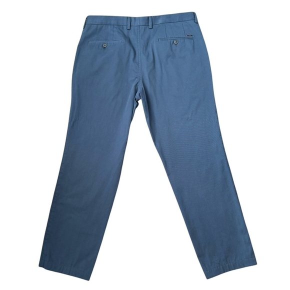 Hugo Boss Stanino 17-W Flat Front Cotton Chino Pants Mens Size IT 52 US 36 Blue - Picture 2 of 7